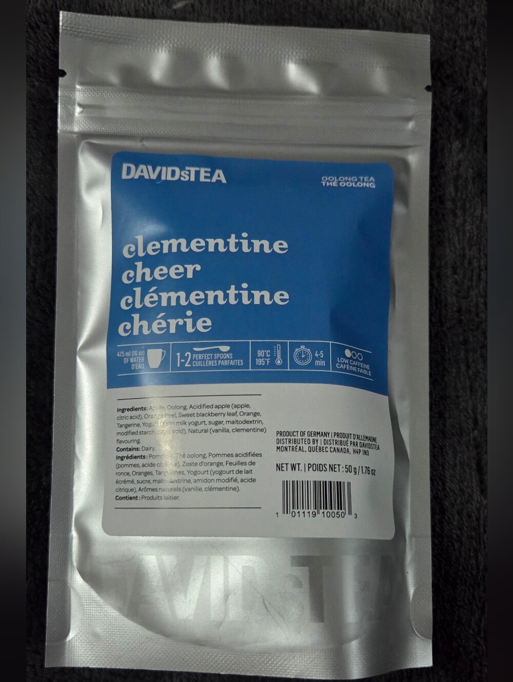2/$20 New! Sealed! Davidstea CLEMENTINE CHEER Loose Leaf Tea 50g Davids Tea